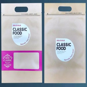 Wysokiej jakości drukowana torba na zamek z nadrukiem do pakowania żywności z uchwytem