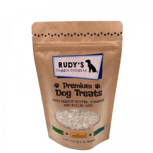 Laminujący zamek błyskawiczny papier pakowy stań woreczki z okienkiem na przysmaki dla psów