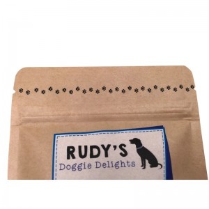 Laminujący zamek błyskawiczny papier pakowy stań woreczki z okienkiem na przysmaki dla psów