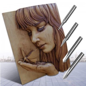 Grawerowanie Bity, 2 Flety Prosto CNC V-bit 1/4 Cala Znakowanie Stożkowe Grawerowanie Router Narzędzie do Stali Aluminium Mosiądz MDF Drewno