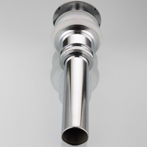 Sprężynująca umywalka z przedłużonym ogonem klapowym niesadzonym odpadkiem