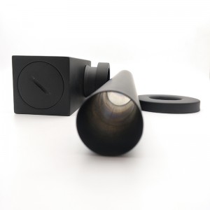 Kwadratowy mosiężny czarny syfon do zlewu