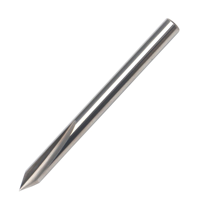 60-stopniowy bit V, EnPoint Grawerowanie metali Bit Twarde końcówki z węglików spiekanych Kształt stożka grawerowanie CNC z 2-ostrzami 1/8 ”3,175 mm Shank 0,1 mm Znakowanie końcówki Stożkowa wkładka do rzeźbienia dla stali Aluminium Mosiądz MDF Drewno