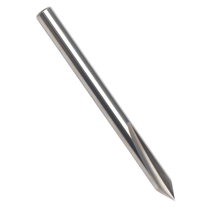 60-stopniowy bit V, EnPoint Grawerowanie metali Bit Twarde końcówki z węglików spiekanych Kształt stożka grawerowanie CNC z 2-ostrzami 1/8 ”3,175 mm Shank 0,1 mm Znakowanie końcówki Stożkowa wkładka do rzeźbienia dla stali Aluminium Mosiądz MDF Drewno