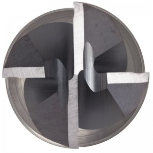 Frez z końcówką z węglika spiekanego, wykończenie TiAlN, obróbka zgrubna i wykańczająca, spirala 30 stopni, 4 ostrza, długość całkowita 2,5 \