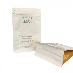 niestandardowe nadrukowane logo worek z folii aluminiowej z płaskim dnem laminowana z zaworem jednokierunkowym