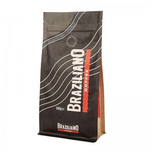 Zip Lock 100g opakowanie do kawy stojąca torebka i torebka na kawę 1 kg z zaworem odgazowującym i niestandardową drukowaną torebką na kawę z zaworem