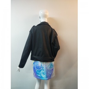 BLACK BIKER PU KURTKA RLWPJ0020N