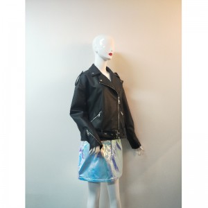 BLACK BIKER PU KURTKA RLWPJ0020N