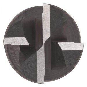 Frez z węglika spiekanego z mikrokwadratowym końcem, niepowlekane (jasne) wykończenie, śruba 30 stopni, 4 rowki, długość całkowita 1,5 \