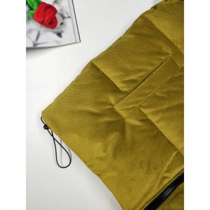 ŻÓŁTA I CZARNA KONTRASTOWA MĘSKA KURTKA PUCHOWA RLMPC0020N