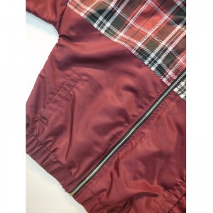 BURGUNDY PLAID KURTKA DAMSKA RLWJ0002