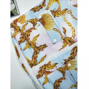 PŁASZCZ Z NADRUKIEM PUCHER DAMSKI RLWPC0005N