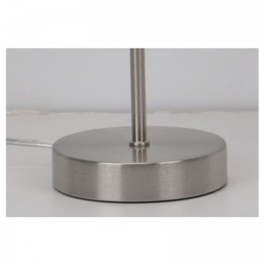 Lampa stołowa z lnianym kloszem