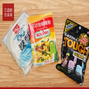 elastyczny druk folia aluminiowa warstwy laminowane przyprawa plastikowa torba 3-stronna uszczelka przyprawa sezonowa