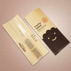 Niestandardowe drukowane torby papierowe do pakowania ciastek w piekarni chlebowej