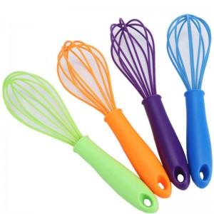 Silikonowe mieszadło do jajek wysokiej jakości ręczne mieszadło silikonowe antypoślizgowe uchwyty do pieczenia narzędzi kuchennych