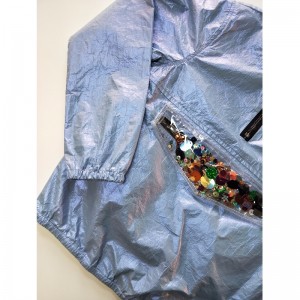 BLUE HOODED WINDERBREAKER DLA DZIECI RLCJ0002N