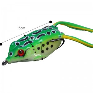 Silikonowa żaba piorunowa symulowana żaba Lei żaba szosowa fałszywa przynęta podwójny haczyk czarna przynęta czarna ryba specjalizuje się w zabijaniu narzędzi połowowych