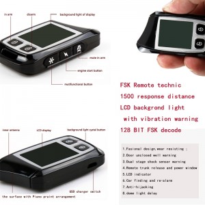 grabber kodów samochodowych z dwoma zdalnymi nadajnikami LCD FSK 500m