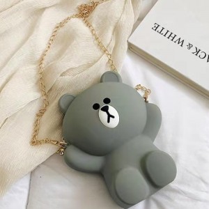 Silikonowa torba z kreskówek dziewczyna torba śliczna silikonowa torba na telefon komórkowy niedźwiedź osobowości pojedynczy ukośny tornister torba na ramię