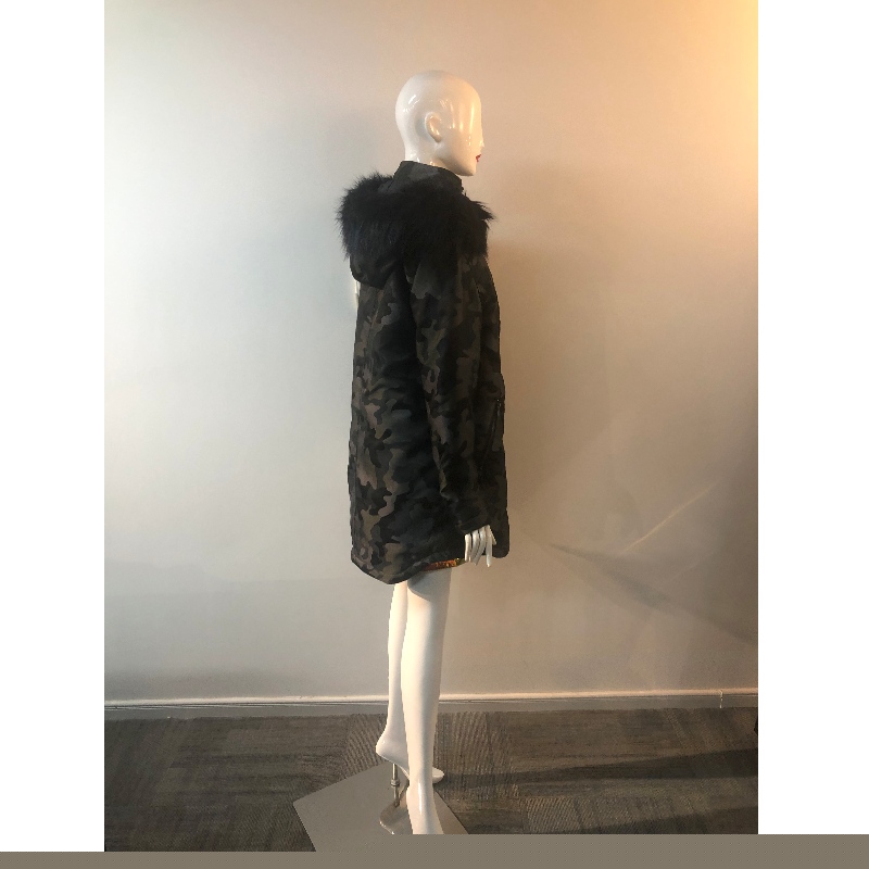 PŁASZCZ Z KAPTUREM CAMO RLWPC0040