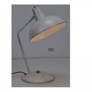 Lampa stołowa z metalową funkcją regulacji klosza i białym szczotkowanym złotem