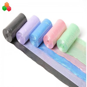 Promocja niestandardowy rozmiar kolorowe tanie oxo 100% biodegradowalna kompostowalna skrobia kukurydziana plastikowy worek na śmieci rolka dla rodziny / centrum handlowego