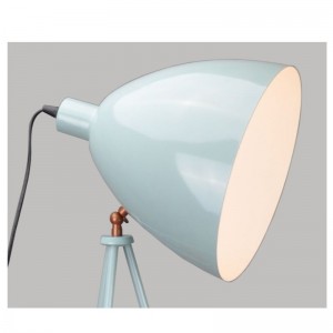 Statywowa lampa podłogowa z metalowym kloszem i funkcją regulacji