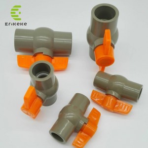 Zawór kulowy z PCV z motylkowym uchwytem pod wysokim ciśnieniem