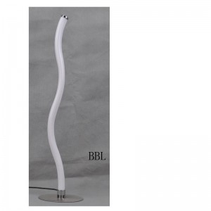 Lampa stołowa LED z rurką akrylową w kształcie fali