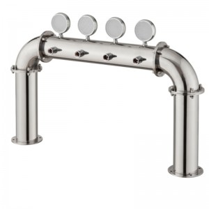 Sprzęt do dystrybucji piwa Bar Restauracja Ekskluzywna kolumna z winem 4-otworowa Typ drzwi Wieża na wino z lampą PVD