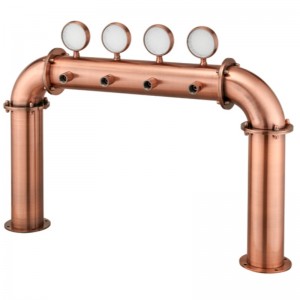 Sprzęt do dystrybucji piwa Bar Restauracja Ekskluzywna kolumna z winem 4-otworowa Typ drzwi Wieża na wino z lampą PVD