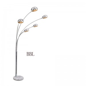 Nowoczesna lampa podłogowa z marmurową podstawą