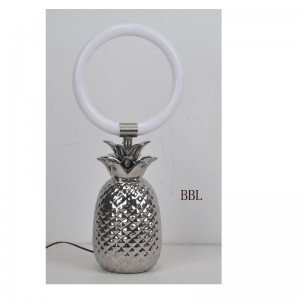 lampa LED stołowa z ceramiczną lamp ą ananasową i pierścieniem akrylowym