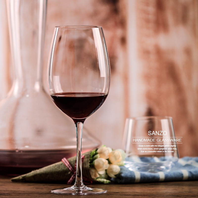 SANZO Akrylowy pływający kieliszek do wina Ręcznie malowane szklane szklane szklane kubki Matowe litery Kalkomania ręczna dmuchana