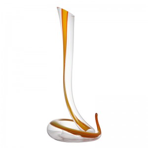 Hurtownia ręcznie robionych wyrobów szklanych Sanzo Unikatowa pojedyncza szklana karafka czerwonego wina \/ Flagon 1200 ml \/ 40 uncji 900031