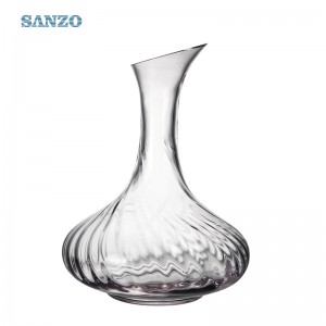 Ręcznie dmuchany, bezołowiowy kryształowy skośny wysokiej jakości karafka do wina z indyka