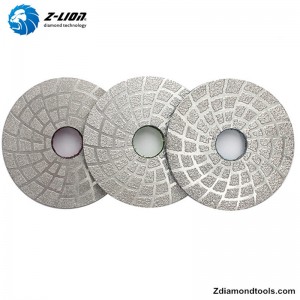 ZL-QH17 4-calowe lutowane próżniowo diamentowe podkładki pod narzędzia do kamienia