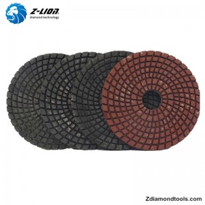 ZL-123CM 4-calowe podkładki z żywicy do polerowania betonu z metalowym wypełnieniem