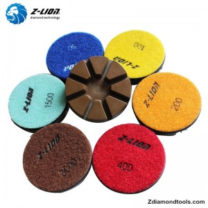 ZL-16A 3-calowe hybrydowe twarde diamentowe podkładki żywiczne do betonu