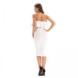 Uroczy garnitur z liści lotosu dla kobiet