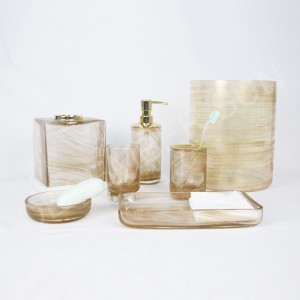Jasny efekt Frost Szklane zestawy akcesoriów łazienkowych