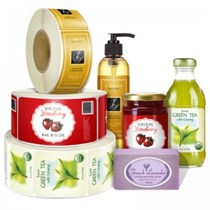 Niestandardowa etykieta samoprzylepna do drukowania produktów, samoprzylepna papierowa etykieta do drukarki