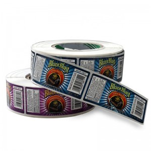 Niestandardowa etykieta samoprzylepna do drukowania produktów, samoprzylepna papierowa etykieta do drukarki