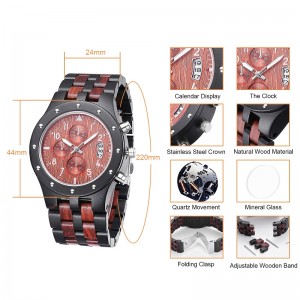 Drewniany zegarek Mężczyźni Kobiety Automatyczny zegarek Drewniany metalowy balansowy zegar z tarczą zegarową Relogio