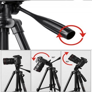 Lekki statyw wideo KINGJOY z blokadą VT-860 z głowicą trójstronną