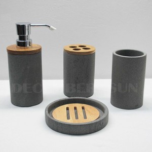 Zestaw akcesoriów łazienkowych z piaskowca