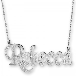 Oświadczenie wisiorek spersonalizowany naszyjnik nazwa naszyjnik złoty srebrny