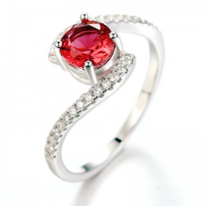 Obrączki damskie ametystowe cyrkoniowe pierścionki rubinowe pierścionki obiecują pierścionki